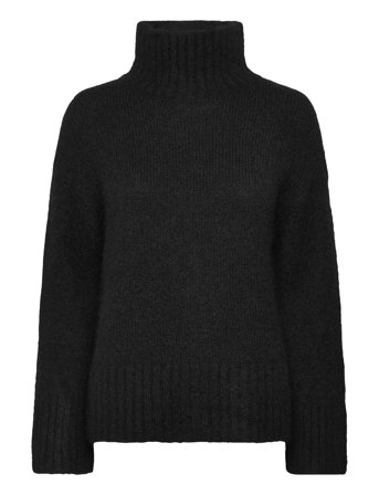 Selected Slfgabriella Ls Knit High Neck Noos - Black - L