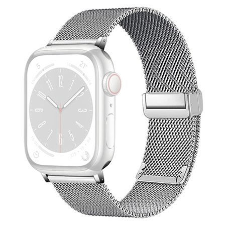 KALEBOL Klockarmband med magnetiskt spänne Apple Watch Series 10 42 mm armband i rostfritt stål - Silver