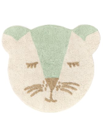 Washable Kids Rug Teddy Friend Mint Green/Beige Small Oeko-Tex