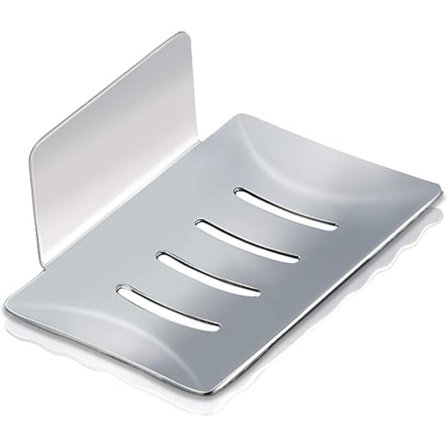 1 stk. vægmonteret sæbeskål, selvklæbende brusebad i rustfrit stål