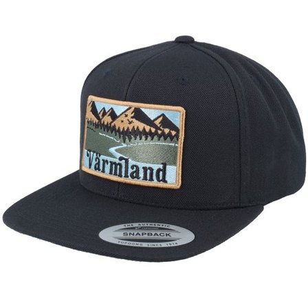Wild Spirit - Svart snapback Keps - Swedish Värmland Landscape Black Snapback @ Hatstore