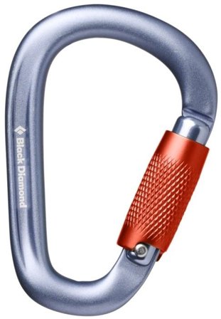 Black Diamond Pearlock Twistlock Carabiner Gray
