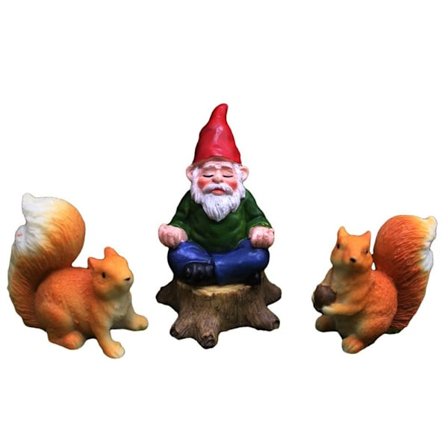 1 Sæt Miniature Gnome Figurer Resin Dværg Statue 1 1