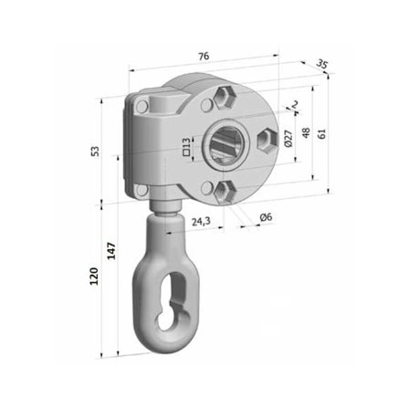Högtrycks flexibel gasslang för FAVEX husbil Längd (cm) - 35