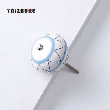 Fargemønster Landlig Møbelhåndtak 40mm Keramisk Skuffeskap Håndtak Knott Skap Kjøkkenmaskinvare Håndtak(Stil-m)