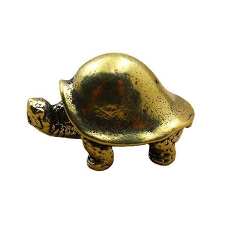 Messinkinen vanha kilpikonnafiguriini Onnekas kilpikonna Teelemmikki Käsityöpatasas työpöydän koristeet