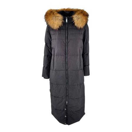 Danwear A1404-500R down Frakke with fur trim Sort, Dame Parka