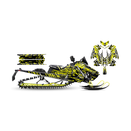 Dekalkit SweTown Fixer Lime - Polaris Axys 800 Switchback XCR 2018-2020