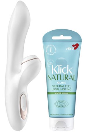 Satisfyer Pro G-Punkt Rabbit + Klick Naturgleitgel 100 ml