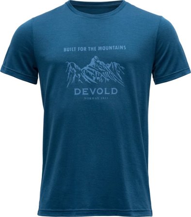 Devold Ulstein Man Tee Men short-sleeved sweaters Blue XXL