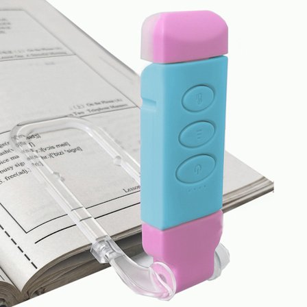 Bærbar Genopladelig LED Boglampe med Klemme til Læsning i Sengen, 5 niveauer Justerbar Lysstyrke, Dæmpbar USB Bogmærkelampe