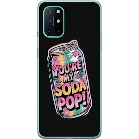 Kompatibel Mobilcover til OnePlus 8T Du er min Soda Pop kawaii pastel regnbue hjerter glitrende dåse