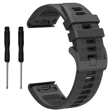 Garmin Fenix 26 mm Armband Quick Release Silikon Grå