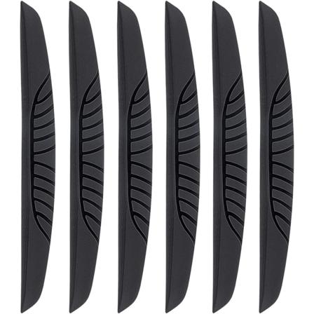 6 kpl Premium-auton ovikynnyssuojat - musta kumi