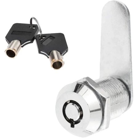 Rörformigt lås i zinklegering för säkerhetsskåp, dörrcylinder, brevlåda, verktygslåda med 2 nycklar