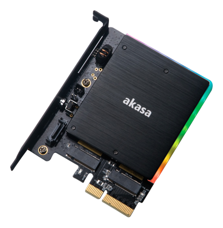 AKASA AK-PCCM2P-03 - Diskkontroller - M.2 Card / SATA 6Gb/s - PCIe