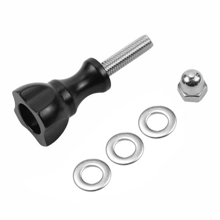 Hjälmfäste Adapter för Gopro Hero 8 7 6 5 4 Yi Sjcam Sports Action Kamera Ridning Racing Klättring Skidåkning Fallskärmshoppning Tillbehör(Svart skruv