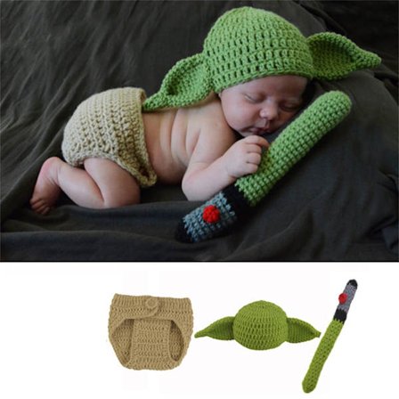 Dockkläder Baby Tecknade Figurer Kostym Bekväm Ventilerande Baby Handgjorda Stickade Kläder