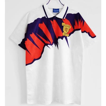 91-93 borta Wales retro jersey tränings T-shirt L