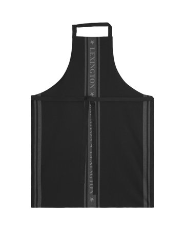 Lexington ICONS Jacquard-Schürze aus Baumwolle mit Sternmotiv, Schwarz/Weiß