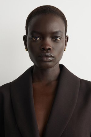 COS Women's Mini Half Hoop Earrings in Gold-coloured