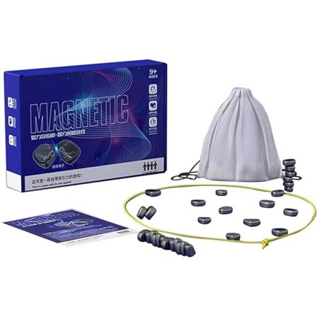 2025 Nytt Magnetspill, Premium Magnetisk Sjakkbrett | Familie Selskap Moro | Bordspill | Unik Sjakk Dam Toy (med Tau)