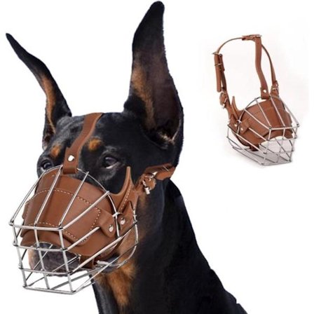 Koiran kuonokoppa - Haukkumisen esto - Puremisen esto - Säädettävä - Keskikokoisille koirille - Koko M - Kuono 22-28 cm - Kaula 40-47 cm