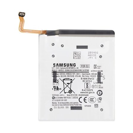 Erstatningsbatteri til Galaxy S25 Plus Li-ion 4900mAh Service Pack Samsung Grå