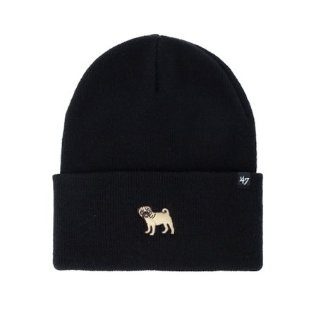 47 Brand - Noir cuff Bonnet - Icons Dog Base Runner 47 Knit Black Cuff @ Hatstore