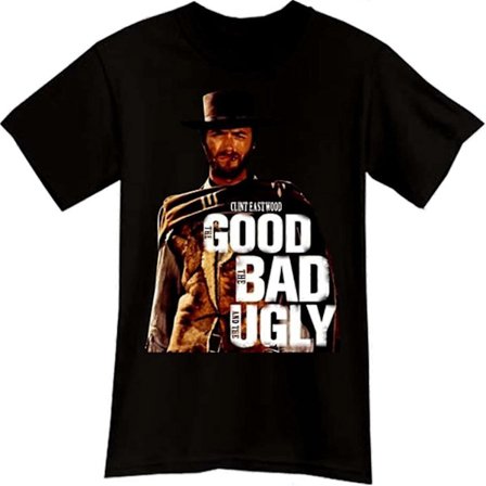 Clint Eastwood The Good The Bad The Ugly Western Cow Movie T-shirt Kläder T-shirt Unisex Storlekar S-3XL Herr T-shirt T646