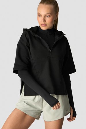 ICANIWILL - Mirage Mid Sleeve Hoodie Wmn Black - Dam - Träningskläder från ICIW