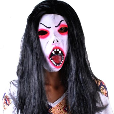 Kauhomaski skripti, joka tappaa NPC:n, mies- ja naismaski, p panta, pakopeli, kummitustalo, naishaamu, mekko, Halloween-tanssi Black hair eyebrow (