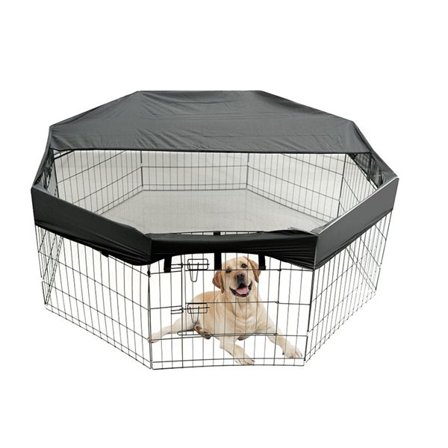 Nätöverdrag i oxford- och meshmaterial för åttakantig husdjurshage