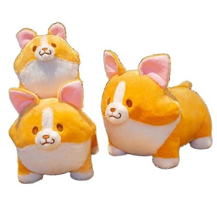 30/40/50cm Simuleringsleksak Corgi Plysch Stoppad Rund Mjuk Pp Bomull Hunddocka Kudde Kudde Soffa Rum Dekoration Present Till Barn30cm