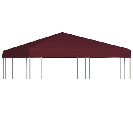 vidaXL Paviljongtak 310 g/m² 3x3 m vinröd