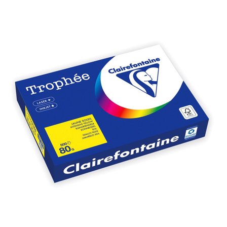 CLAIREFONTAINE Kopieringspapper A4 80g ohålat gul 500/fp - Lyreco - Kontorspapper - Specialpapper - Färgat - A4