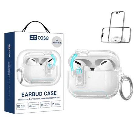 Etui med stativ for AirPods 4 - Transparent