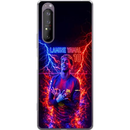 Yhteensopiva Puhelinkuori Sony Xperia 1 II Viktor Gyökeresin muotokuva Arsenal-paita päällä, jossa intensiivinen katse ja tumma dramaattinen tausta