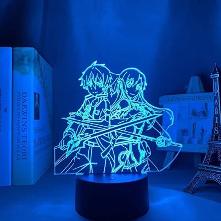 3D Nattljus Illusion Neon LED Dekorativt Ljus USB Anime