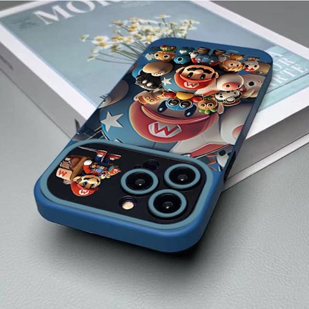 2024 Ny estetisk telefondeksel for iPhone, Mario Family telefondeksel for jenter kvinner kult trendy design myk TPU gavedeksel for iPhone