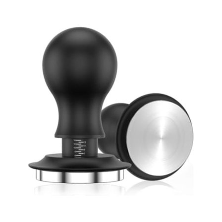 Kaffepresse Tamper 51/53/58mm Rustfrit Stål 304 Manuel Tamper til Espresso med Skala 30lb Trykfjeder til Kaffebar Aquaforge