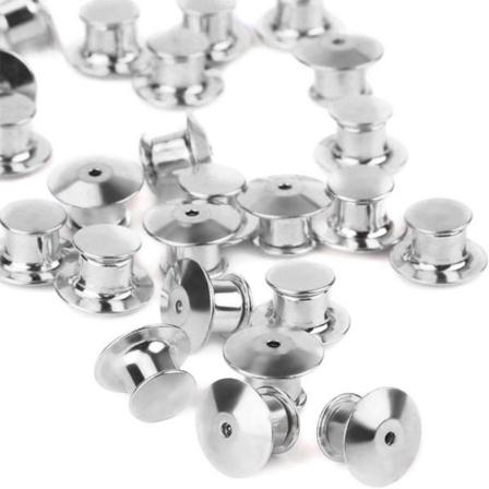 30 STK Merkespenne Brosje Push-lås SØLV silver