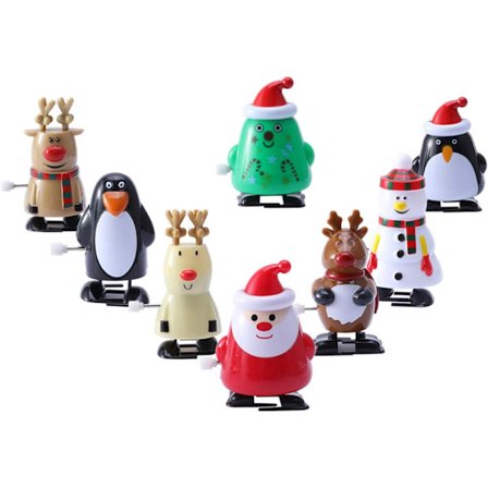 8-pakning Juleopptrekkleker, Assortert Opptrekkleker Juleopptrekkleke Sortiment Mini Hoppende Gående Leker Godtepose