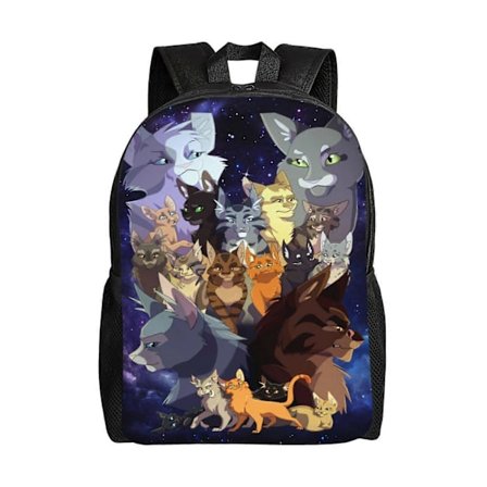 Warrior Cats Ryggsekk Barneskole Ungdomsskole Skolesekk Stor Kapasitet Skuldervesker Casual Daypack Laptopvesker For Gutter Jenter-hk3243