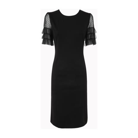 Twinset Midi Kjole Sort, Dame