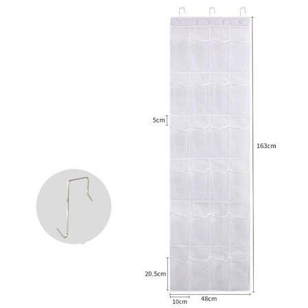 24 Lommer Sko Stativ Hængende Over Døren Sko Stativ Plads