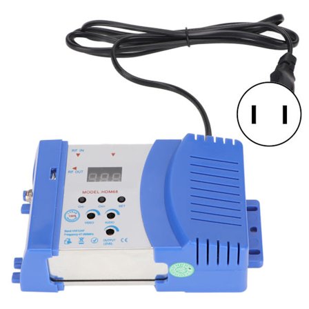 HDM68L RF-modulator, bärbar plug and play HD Multimedia Interface till RF-modulator AC 90-240V US-kontakt