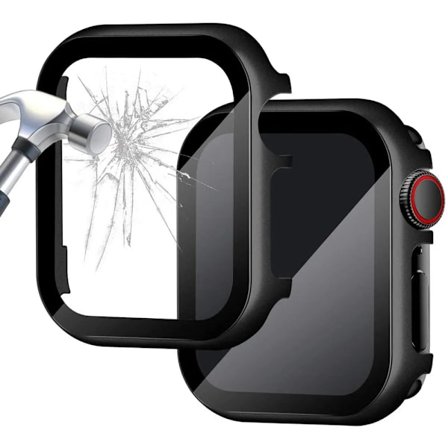 Skal för Apple Watch-fodral 45 mm 41 mm 44 mm 42 mm 40 mm 38 mm Metall Aluminiumram Stötfångare Härdat Glas Skydd serie 6 SE 5 8 7