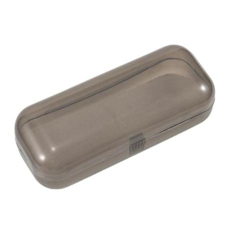 Hardt etui for briller, kompresjonsbestandig, rektangulær, klar plast, solbrilleboks Gray