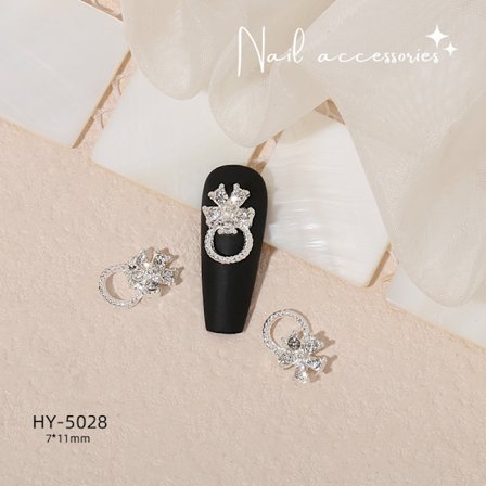 3st Nail Art Charm 3D Butterfly Moon Rhinestones Love Nail Dri